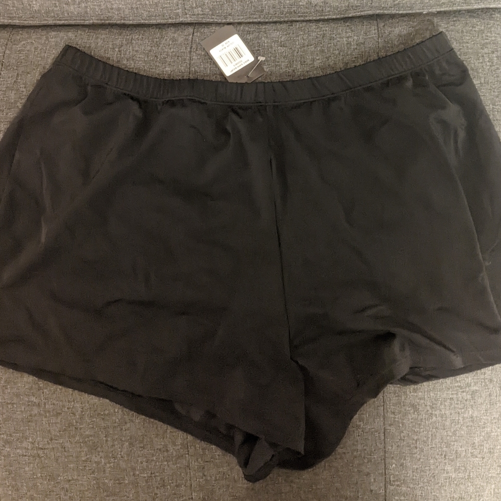 Avenue size 22 basic black swim shorts